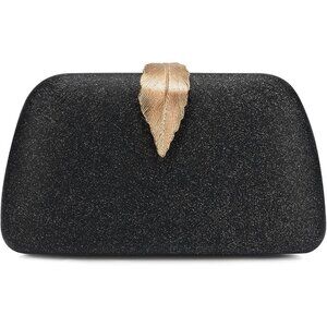 🆕Women's Black Glitter Clutch Purse Evening Bag Formal Party Wedding Elegant